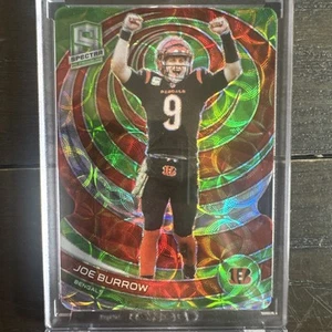 2023 PANINI SPECTRA NEON GREEN DIE-CUT #18 JOE BURROW 29/30 - Picture 1 of 3