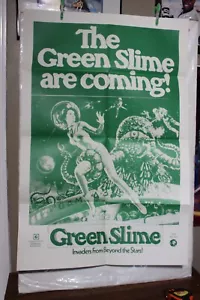 Molto raro 1968 The Green Slime Advance poster film melma verde stanno arrivando - Foto 1 di 1