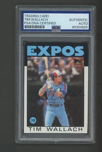Tim Wallach 1986 Topps Card #685 Expos PSA/DNA Encased Autograph - Picture 1 of 2