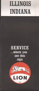 1967 Lion Road Map: Illinois Indiana NOS - Picture 1 of 1