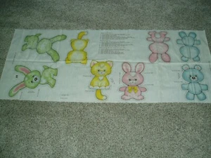 SPRING MILLS VTG CUT & SEW FABRIC PANEL PASTEL ANIMALS - NEW! - Picture 1 of 1