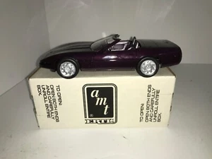 1992 Chevrolet Corvette Convertible Dealer Promo Car BLACK ROSE 1:25 AMT / ERTL - Picture 1 of 2