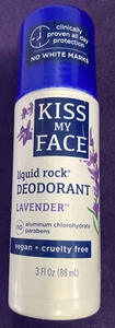 Kiss My Face Liquid Rock Roll-On Vegan Deodorant 3oz LAVENDER No White Marks - Picture 1 of 2