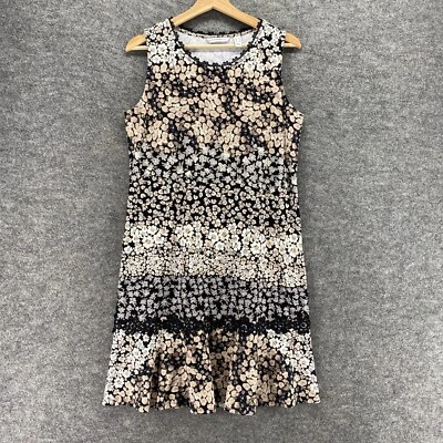 Isaac Mizrahi платье женщин S маленький черный в полоску Shift короткие без рукавов хлопок - Изображение 1 из 4