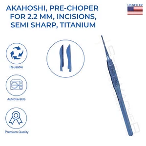 Akahoshi Pre Choper Incisiones Semi Afiladas 2.2mm Longitud 11.5cm Titanio Premium - Imagen 1 de 3