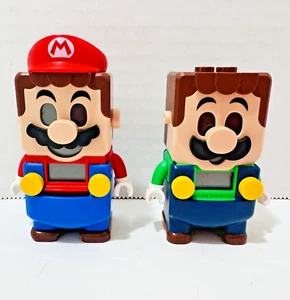 Lego Super Mario Adventures Interactive Mario & Luigi Figures WORKS  L2 - Picture 1 of 2