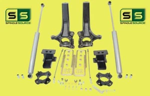 6.5"/5" Lift Spindle Blocks RR Shocks Lift Kit Fits 2015-2020 Ford F-150 2WD - Picture 1 of 1