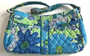 Bolso de hombro Vera Bradley Doodle Daisy, azul-verde, retirado - Imagen 1 de 8