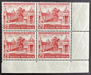 Germany Berlin 1954 Sc# 9N103 Corner Block of 4 MNH Four Power Allied Conference - Picture 1 of 2