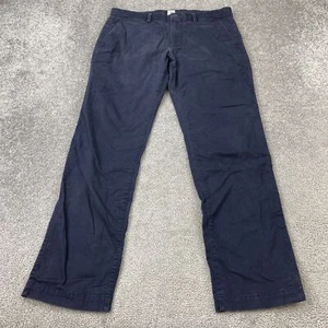 Gap Straight Pants Men's 33x32 Navy Stretch Chino Casual Comfortable - Picture 1 of 11