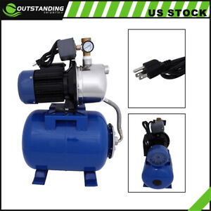 1 Year Warranty 1HP Shallow Well Jet Water Pump with Tank for Farms 3420 RPM