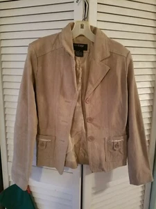 Outer Edge Light Tan suede Women's Jacket size small☆☆ - Picture 1 of 6