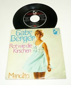GABY BERGER "Rot wie die Kirschen" D 1970 EX/VG+ HANSA 7" PS 45 Schlager 70er