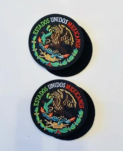 LOT OF 2 - MEXICO FLAG EAGLE ESTADOS UNIDOS MEXICANOS HOOK & LOOP  PATCH - Picture 1 of 1