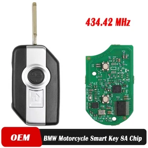 For BMW Motorcycle Smart Card Key with 8A Chip 2 Buttons Shell 434.42 MHz - Picture 1 of 10