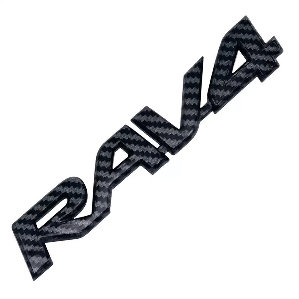 Toyota RAV4 2006-2025 puerta trasera fibra de carbono emblema negro  Foto 1 de 1