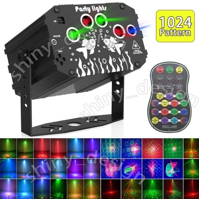1024Pattern DJ Disco Stage Light Laser Projector RGB LED KTV Party Show Lighting - Image 1 of 4