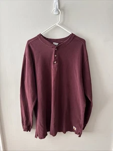 Carhartt Herren 3 Knopf Langarm Henley Thermo Hemd Größe Large - Bild 1 von 8