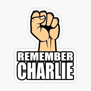 Remember  Charlie Kirk  fist up sticker united states America  Trump MAGA USA - Foto 1 di 1