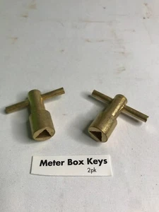 Meter Box Key X 2 Brass GAS/ ELECTRIC DICKIE DYER 488514 - Picture 1 of 3