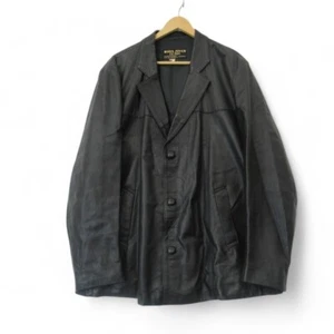 Vintage Moda Joven Leather Jacket Single Breasted Men's Mid Length Preloved - Picture 1 of 24