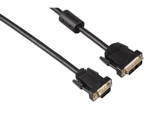 Hama 3m DVI-I auf S-VGA Adapter-Kabel DVI-Stecker auf HD SVGA Sub-D vergoldet - Bild 1 von 3