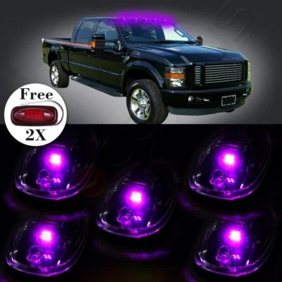 5X Luz LED de señalización de canalón de techo de cabina transparente para Dodge Ram 4500 5500 + marcador lateral Foto 1 de 4