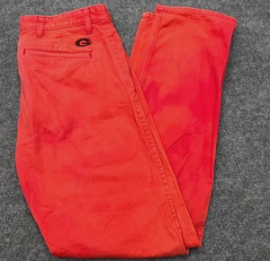 VTG DOCKERS UGA Bulldogs Mens 32x32 Game Day Pants Red GO DAWGS Embroidered - Picture 1 of 10