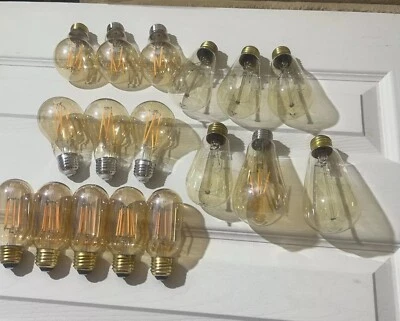 GE LED Vintage Style Warm Candle Light 60w Amber 560 Lumens (17 Bulbs Lot) - Image 1 of 4
