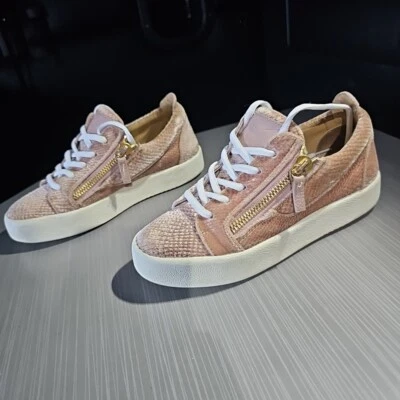 GIUSEPPE ZANOTTI Gail низкий верхний бархат змея печать кроссовки тренажеры размер 36 (5,5) - Изображение 1 из 4