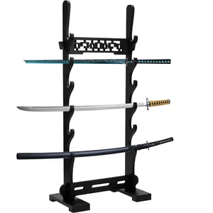 6 Tier Sword Stand Display Floor,Wood Katana Sword Holder,Samurai Sword Stand - Picture 1 of 5