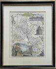 Oxfordshire Map by Thomas Moule Genuine Hand Coloured Antique