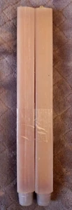 Set Of Two 11.5" Squared Scented Pink Taper Candles - Picture 1 of 5