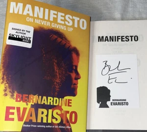 SIGNED Manifesto On Never Giving Up Book Bernardine Evaristo 1st ED. HC DJ MINT - Picture 1 of 11