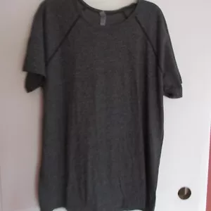 MENS BLACK AND GRAY PATTERN RAGLAN T-SHIRT - Picture 1 of 1