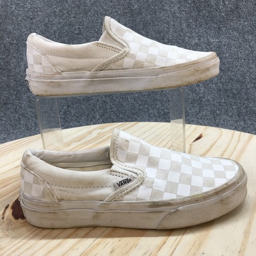 VANS Scarpe da ginnastica slip on uomo 4 donna 5 5 a scacchi logo bianco basse 721356
