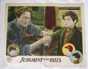 Judgment of the Hills 1927 Silent Movie Lobby Card Virginia Valli, Frankie Darro