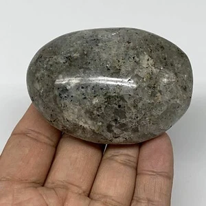 144.6g, 2.7"x2"x1.2"Blue Quartz Palm-Stone Crystal Polished Reiki Energy,B3895 - Picture 1 of 10