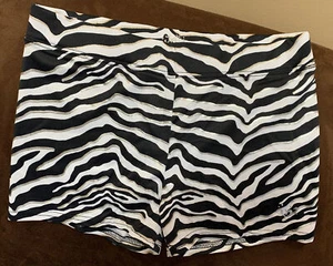 JUSTICE SHORTS SIZE 14 ZEBRA SHIMMER BIKER SUPER CUTE! - Picture 1 of 3