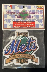 2002 New York Mets 40th Anniversary Commemorative Authentic On-Field Emblem - Picture 1 of 4