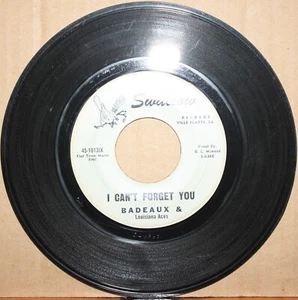 BADEAUX I Can't Forget You *THE BACK DOOR* Zydeco Swamp Pop 45 SWALLOW 10131X OG - Picture 1 of 2