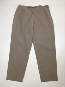 EILEEN FISHER Womens sz Large Taupe/Beige Organic Cotton Blend Crop/Ankle Pant - Picture 1 of 11