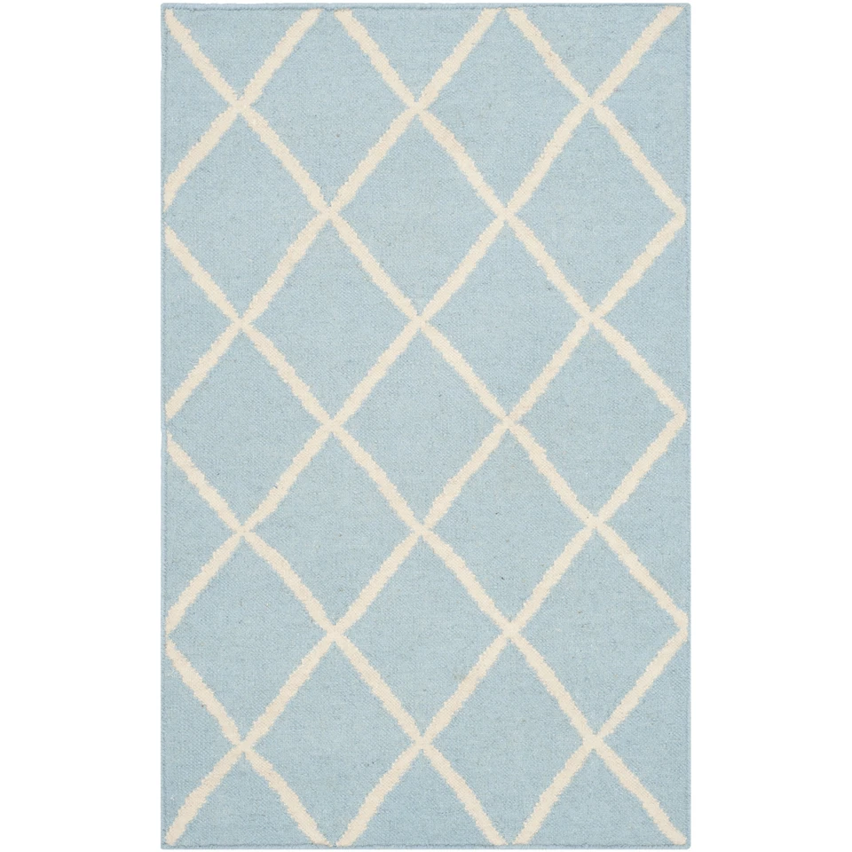 Safavieh Light Blue/ Ivory Flat weave Wool Area Rug 2' 6 x 4' - Image 1 of 1