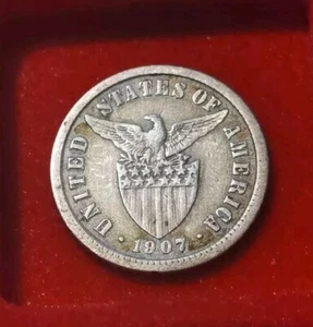 PHILIPPINES ♦ 10 Ten Centavos 1907 Argent ♦ UNITED STATES OF AMERICA - Imagen 1 de 2
