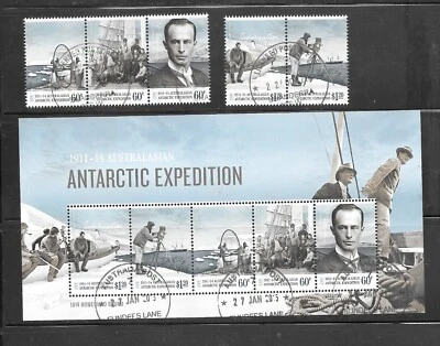 AAT Stamps 2014 Antartic Expedition - Sg 235a, 238a & MS240 - Used Australian - Image 1 of 2