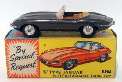 Vintage Corgi 307 - E Type Jaguar Detachable Hard Top Missing - Metallic Grey - Image 1 of 4