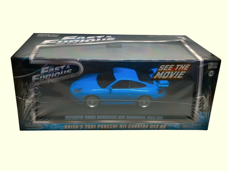 Greenlight 86226 1/43 Fast & Furious Brian's 2001 Porsche 911 GT3 RS Diecast Car - Image 1 of 1