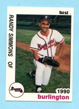 1990 Minor League Cards  #24 Randy Simmons - Burlington Braves