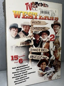 TV Classic Westerns Black and White Films Set of 2 DVD Discs Viewing Time 6 Hrs - Picture 1 of 11