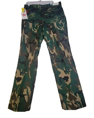 New Bass Pro Shops Camo Pants Woodland Zepel- Cordura Nylon for Brush Size 38X34 - Image 1 of 4